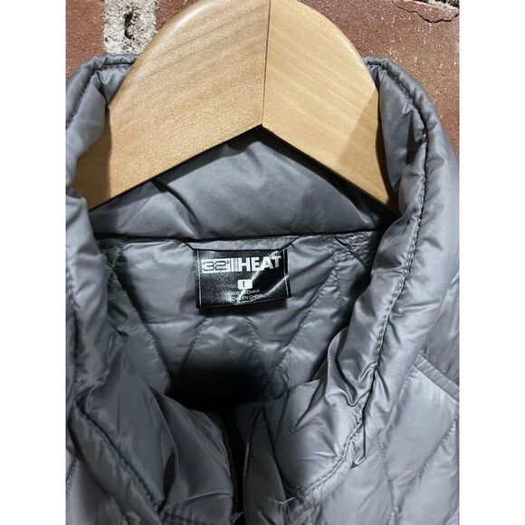 32 Degree Heat Womens Jacket Large Puffer Gray Nylon Polyester Lined Filled - Picture 2 of 3